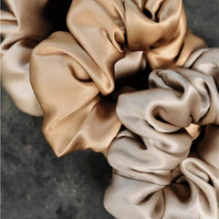 3PCS 100% Pure Mulberry Silk Hair Scrunchies Silk Hair Ties Hairbands Skinny Scr