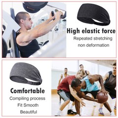 Sports Headband for Men Women Yoga Running Fitness Moisture Wicking Sweatband