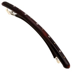 Camila Paris CP3251 French Hair Barrette Large Brown, Long Skinny Strong Grip