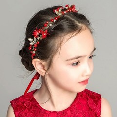 2 PCS Red Daisy Pearl Flower Vine Rhinestones Headband Flower Headband Floral…