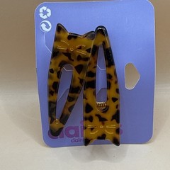 Claire’s Cat Animal Print Mini Clips Jaws
