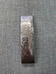VTG Signed DELSOL France Silver Tone Engraved Clover Design Hair Barrette Clover