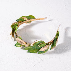 Woodland Laurel Leaf Headband – Elf Forest Greek Crown Headpiece Medieval Hair A