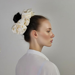 Oversized Satin Scrunchies for Women – 2 Pack Extra Large Hair Ties Accessories,