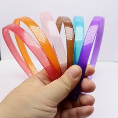 6 Mixed Jelly Color Plastic Hair Band Headband With Teeth 12mm Hair Accessories