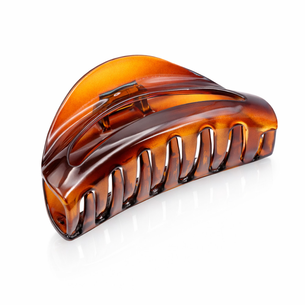 Parcelona French Vrille 2 3/4″ Small Shell Jaw Hair Claw Clip for Women