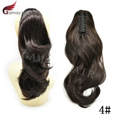 Thick Jaw Claw Clip In Ponytail Curly Wavy Hair Extensions Natural As Human Hair