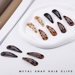 Cptots Snap Clips Matte Black Tort 20pc