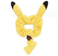 New Pokémon PIKACHU Elastic Hair Tie SCRUNCHIE Anime Cartoon PLUSH EARS & TAIL