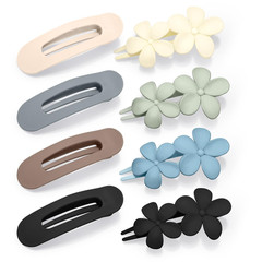 8 PCS Flat Hair Clips, Matte Flat Claw Clips 2 Styles Hair Claws for Women Girls