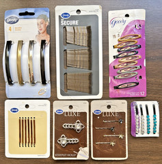 Goody Hair Lot Fashion Barettes, Accent Bobby Pins & Bobby Pins, Plus Misc Clips