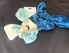 Set Of 2 Wired Scrunchies/ Plush