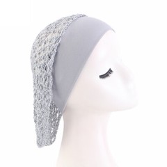Night Sleeping Mesh Turban Women Crochet Fish Snood Slouchy Hair Net Cover Islam