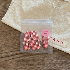 4pcs Academia Hair Clips for Children Cute Polka Dot & Plaid BB Clips Y2K School