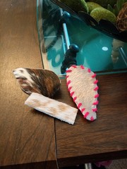 New Artisan 3 Cowhide Hair On Hide Alligator Hair Clips 1.75″