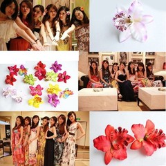 Soft Breathable Cloth Flower Hair Clip Light weight Orchids Shape Hair Clip