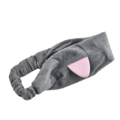 Soft Hair Band Wrap Headband with Cute Cat Ear Design for Make Up