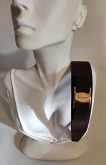Salvatore ferragamo Vara Ribbon Headband Hair Accessory Dark Purple