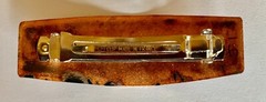 NEW hand-made artisan copper barrette w/animal print design 4″ X 1.33″