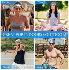 Sweat Headbands for Men,6 Pack Workout Sports Hairband for Gym, Ideal for Fitnes