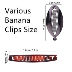 Banana Hair Clips for Women – 1 Count (Pack of 6), Three valid color names