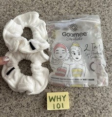 2-Count Goomee Essentials 2-In-1 Spa Headband & Scrunchie Absorbs Water NEW BAG
