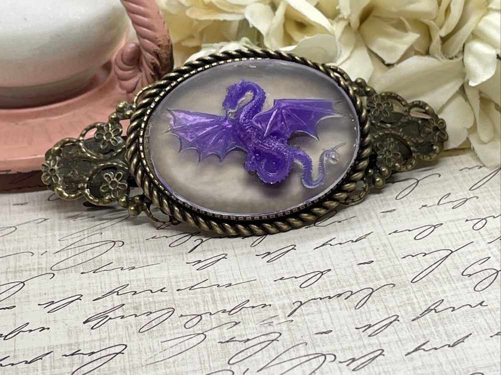 Purple Dragon Viking Celtic Norse Hair Jewelry Medieval Renaissance Festival