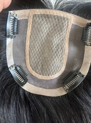 5″X5″ MONO with Silk Top Cap, Virgin Human Fine Hair Topper For Women 10″~30“