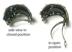 Crystal Butterfly Hair Holder Barrette Half Round Ponytail Hairclip YY86900-4