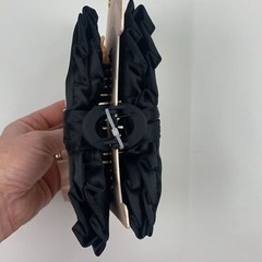 Sunday State Satin Hair Clip with Bows Cream and Black New NWT
