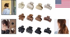 Nonslip Mini Jaw Clips for Women – 12 Stylish Hair Accessories in 1.5 Inch Size