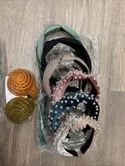 Hair Head Bands/Clips For Women’s Hair, Assorted Colors And Patterns, LOT OF 40