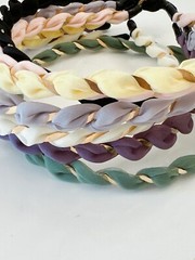 Women Girl BOHO Braided Pastel Color Lace Twisted Hair head band headband Hoop