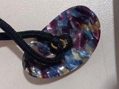 Large Hair Barrette Womens back of neck Made France Shades of Blue Golden brown
