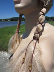 Leather Hair Ties Wraps Ponytail Holders BOHO Bohemian Clothing Braid ins