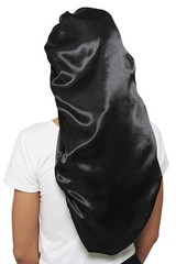 Extra Large Satin Bonnet for Sleeping Wide Elastic Band Hair Wrap Cap for