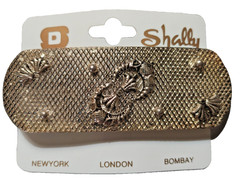 Shally Designs Silver tone Metal Hair Barrette Style C Made in India