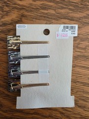 New Anthropologie Gold Silver Jeweled Rhinestone Hair Clips Set 4 NOS
