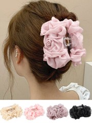 Spacious Chiffon Flower Bow Hair Claw Clip Hairgrip Hair Clamp Jaw Barrettes