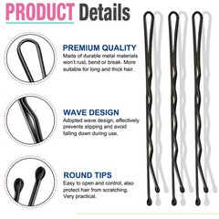 Black U Shape Hair Pins Hair Clip Bobby Pins Curly Wavy Hair Styling Accessories