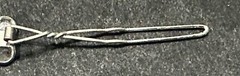 Hair Clip Barrette – Vintage – Clear Glass / Rhinestone 2 Inch Silver Toned