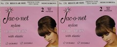 “BUY 1 GET 1 FREE” Jac-O-Net #156 M.BROWN franch thin mesh elastic hair net