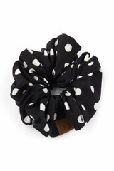 C.C Exclusive Fashion Soft Polka Dot Soft Viscose Scrunchies Ponytail Holder