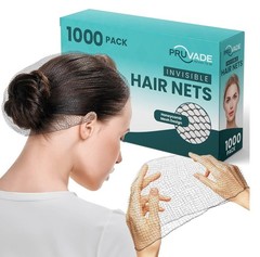 Invisible Hair Nets Women & Men Pack of 100 Elastic 24″ Mesh Hair Net Buns Long