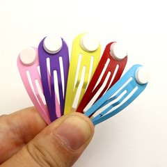 50 Pcs Mixed Color Snap Hair Clips with glue pad 36mm 46mm Baby Bows Girls