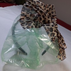 Leopard Print Bow Headband Animal Print Hair Accessory Cheetah girl women