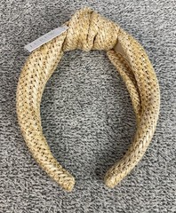 J. Crew Women’s Natural Woven Raffia Knot Summer Headband $39.50 New