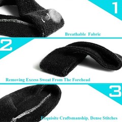 3 Pack Men & Women Sweatband Headband Terry Cloth Moisture Wicking for Sports Te