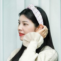 Pearl Knotted Headbands For Women Black White Pink Jeweled Hairbands 3 PCS