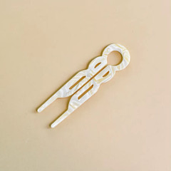 1Pc Fashion Bow U-Shaped Hair Fork – Acetate Hairpin Bun Clip for Women Girls